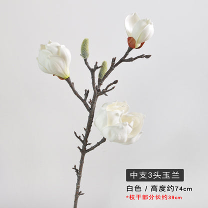 Realistic Magnolia Flower Decorative Accent for Home and Living Room -  EVA Cotton Fake Flower for Wedding Celebrations and Photography Props