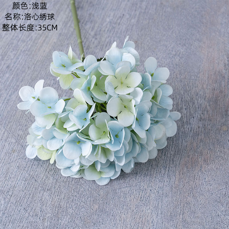 Realistic Hydrangea Macaron Floral Arrangement – Stunning Artificial Rose Plant Décor for Weddings & Events – INS Style - MW66773