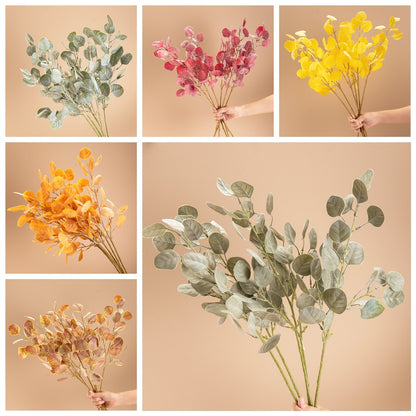 Lifelike Dried Apple Leaf Artificial Flowers for Home Decor – Perfect for Weddings and Celebrations – Trendy INS Style (MW56668)