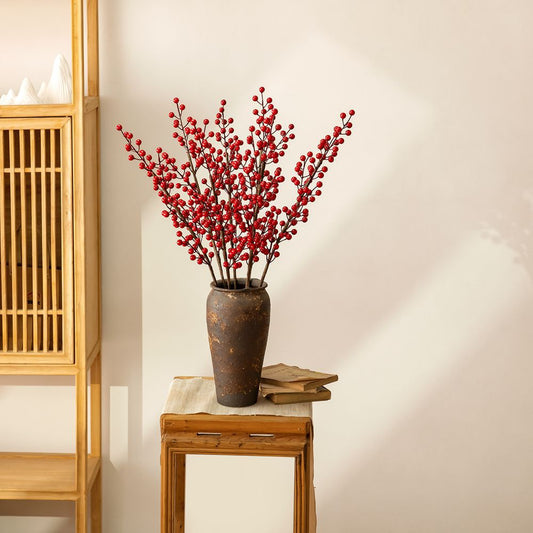 Winterberry Prosperity Fruit - INS Style Realistic Faux Flowers for Home Decoration and Wedding Celebrations - MW65508