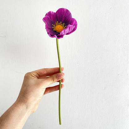 Realistic PU Mini Poppy Artificial Flowers - Perfect Decorative Flower Arrangements for Living Room & Bedroom, Ideal for Photo Props & Home Decor Accents