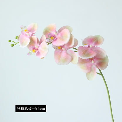 Silk Six-Head Phalaenopsis Orchid Artificial Flowers – Perfect for Living Room Decor, Wedding Venue Arrangements, and Elegant Home Accents