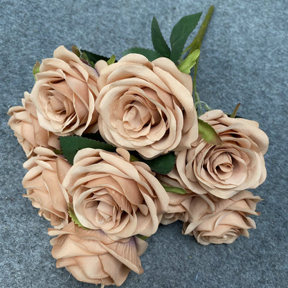 Stunning Realistic Multi-Head Artificial Rose Bouquet for Wedding Decorations, Photography Props, and Event Decor - Perfect for Bridal Arrangements