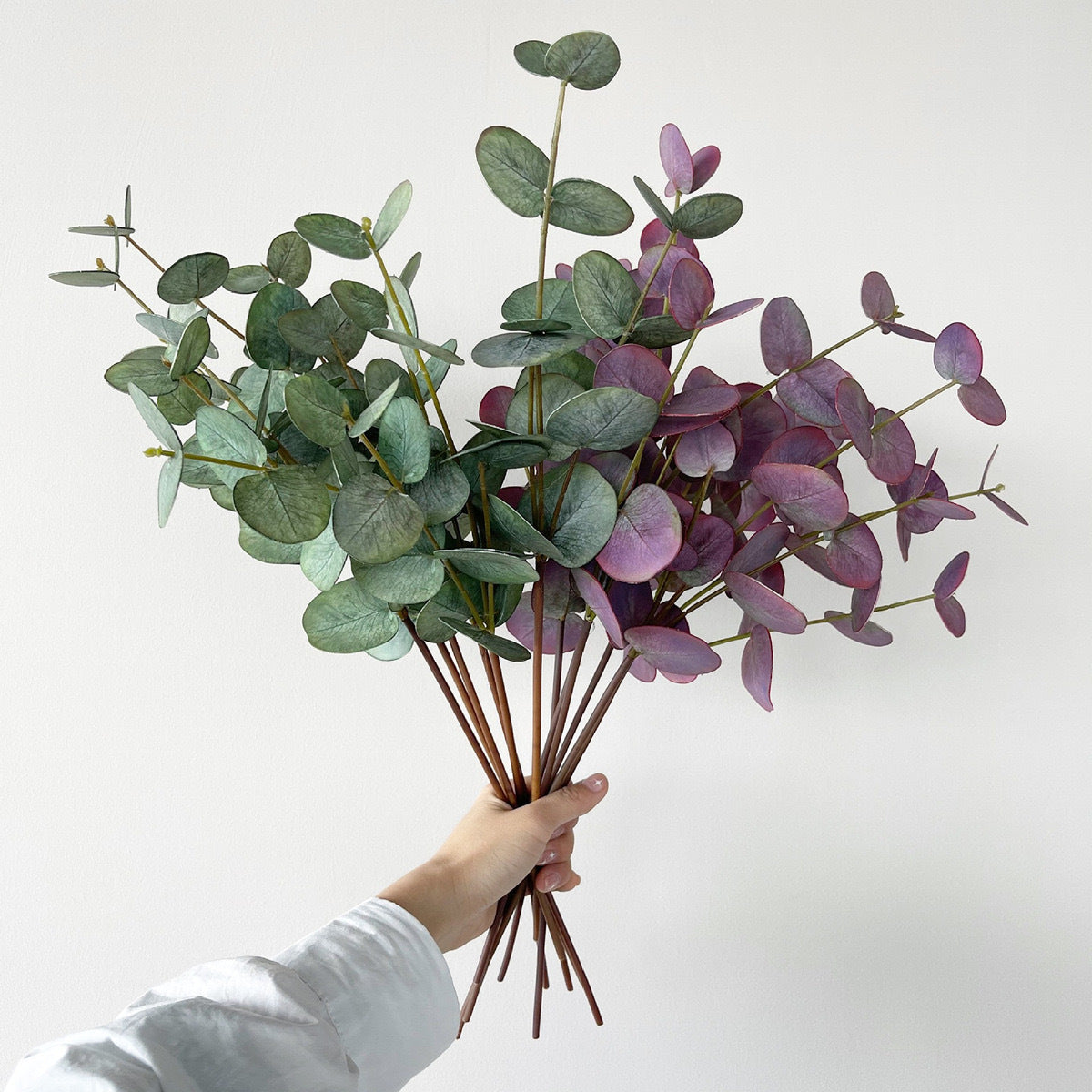 Realistic 3D Touch Eucalyptus Round Leaf Faux Plant - Perfect for Nordic-Inspired Home Decor, DIY Arrangements, and Stylish Floral Displays