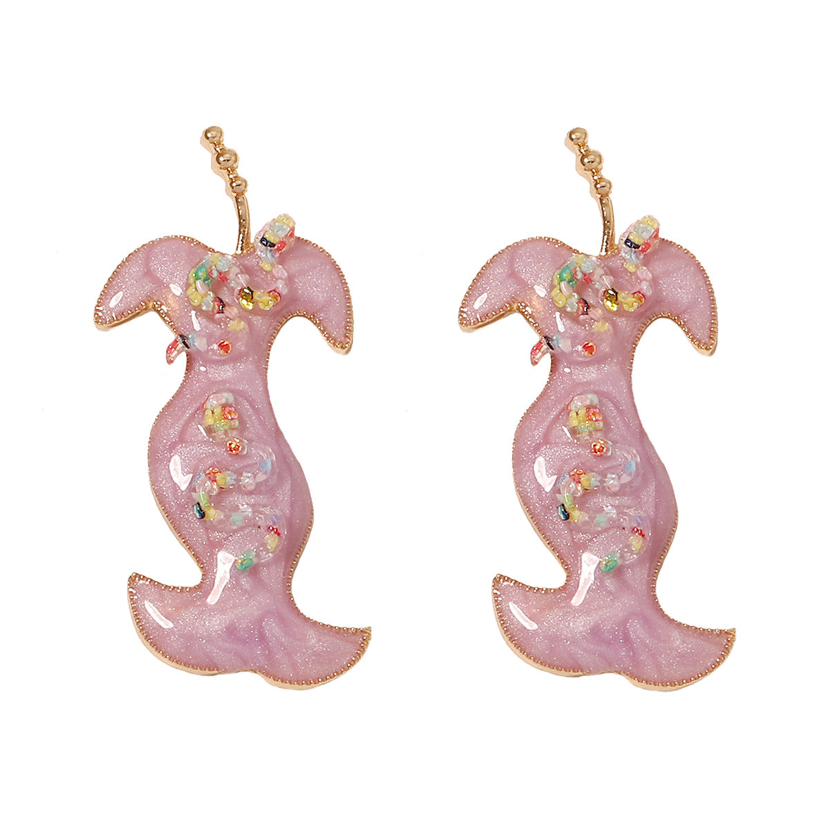 Stylish  Geometric Alloy Drop Earrings for Women - Unique, Versatile Snake-Inspired Design Perfect for Any Occasion