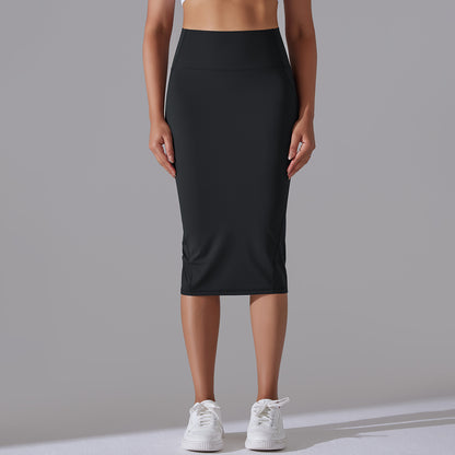 High Waisted Bodycon Midi Skirt for Women Comfortable Stretchy and Breathable Split Yoga Skirt for Casual and Athletic Wear