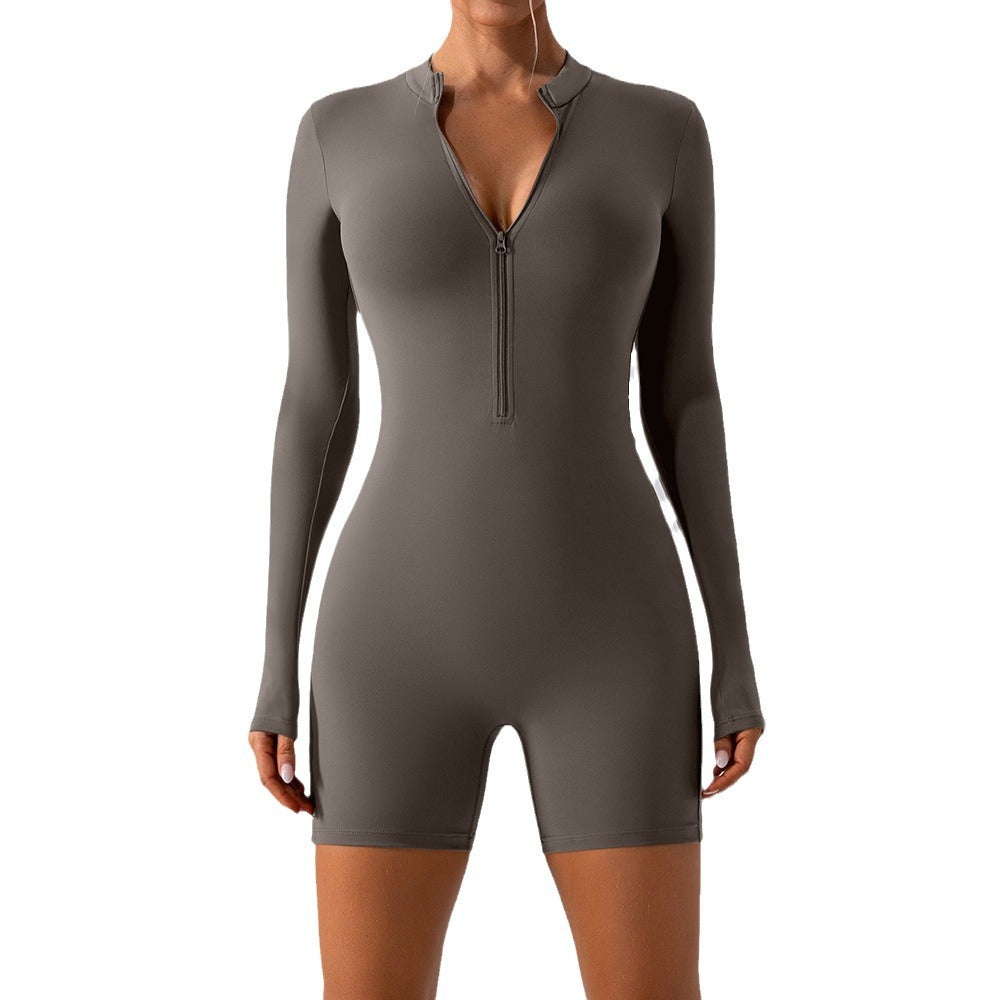 Zip Up Long Sleeve Bodysuit for Dance Training Fitness and Yoga Women's Form Fitting Activewear for Maximum Comfort and Style