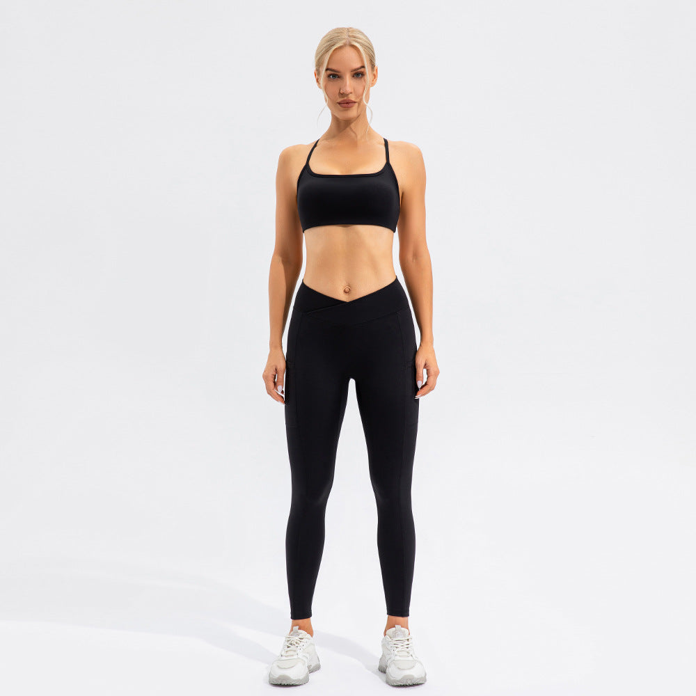 Women's Yoga and Running Activewear Set High Performance Quick Dry Sports Bra and Leggings for Comfort and Flexibility