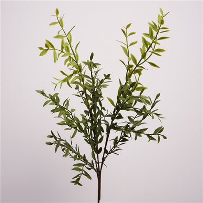 Miniature Green Olive Branch Decorative Plant - Realistic Faux Greenery for Home Décor, Floral Arrangements, and Gardening