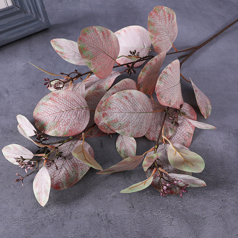 Lifelike Eucalyptus and Money Leaf Long Stem Greenery with Fruit for Home Decor - Perfect for Floral Arrangements and Boho Style Interiors