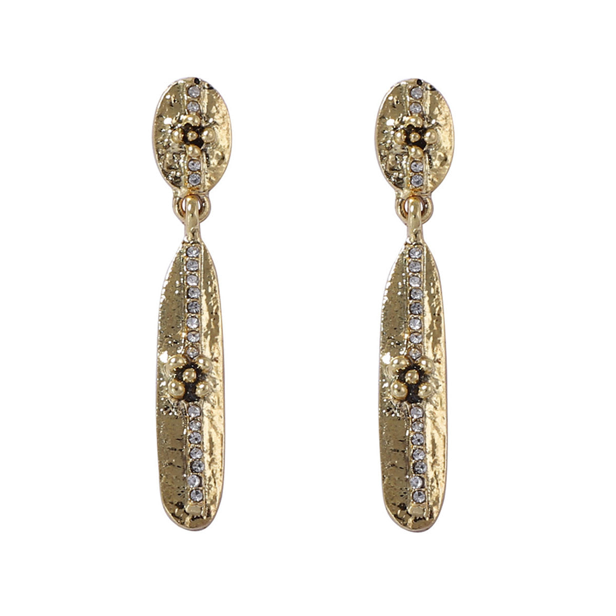 Vintage-Inspired Geometric 3D Flower Earrings with Micro-Paved Rhinestones – Versatile Luxury Jewelry for Women