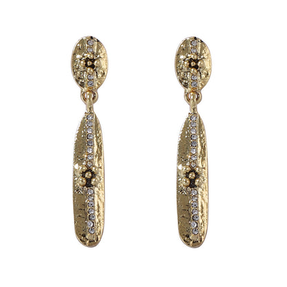 Vintage-Inspired Geometric 3D Flower Earrings with Micro-Paved Rhinestones – Versatile Luxury Jewelry for Women
