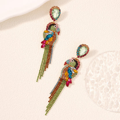 Charming Bird-Inspired Earrings with Dazzling Rhinestones – Cute, Lightweight Luxury Jewelry for Effortless Style