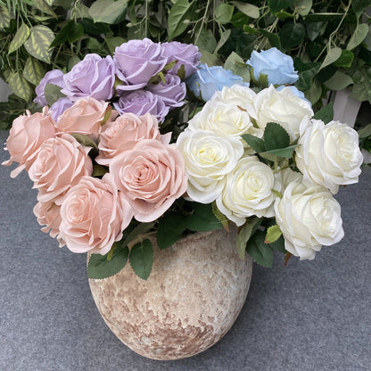 Stunning Realistic Multi-Head Artificial Rose Bouquet for Wedding Decorations, Photography Props, and Event Decor - Perfect for Bridal Arrangements