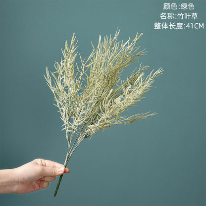 Elegant Bamboo Leaf Grass Faux Floral Arrangement for Home Decor – Perfect for Weddings, Bouquets, and Plant Walls – MW73771