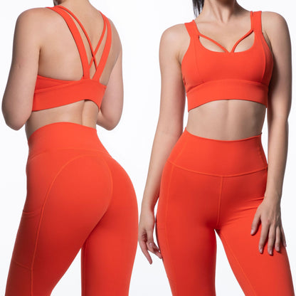 High Waist Butt Lifting Leggings and Tight Fitting Yoga Bra Set for Comfort and Style Gym Outfit for Yoga Fitness and Everyday Wear