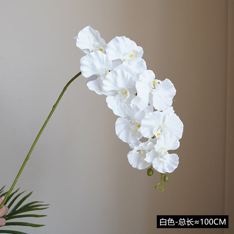 Elegant  Silk Imitation 9-Head European-Style Orchid Arrangement – Perfect for Weddings, Home Decor, and Photography Props