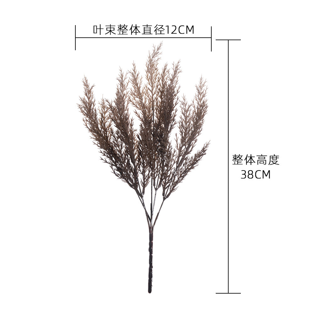 Elegant 5-Head Artificial Pine Needle Greenery for Weddings – Stylish INS-Inspired Faux Floral Decor (Model MW53002)