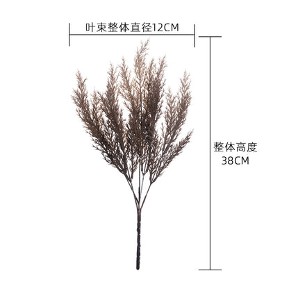 Elegant 5-Head Artificial Pine Needle Greenery for Weddings – Stylish INS-Inspired Faux Floral Decor (Model MW53002)