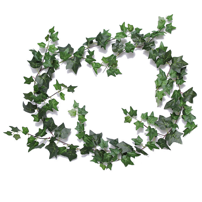 Lifelike Artificial Ivy Green Leaves – 2M Indoor Decorative Potted Plant with Creative Sweet Potato Vine for Stunning Wall Décor