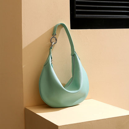 Genuine Leather Spring Women's Shoulder Bag Oversized Slouchy Tote with Comfortable Arm Carry for Daily Use and Outings