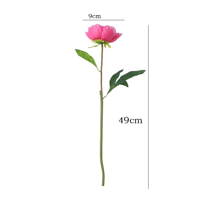 Elegant European Single Stem Faux Peony Flower – Perfect for Home, Restaurant Decor & Wedding Scene Arrangements