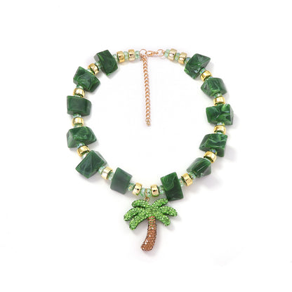 Unique Designer Summer Ocean-Inspired Colorful Pendant Necklace for Women - Perfect for Vacation Vibes and Everyday Wear