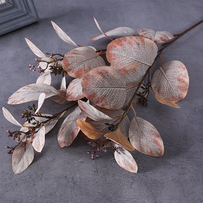 Lifelike Eucalyptus and Money Leaf Long Stem Greenery with Fruit for Home Decor - Perfect for Floral Arrangements and Boho Style Interiors