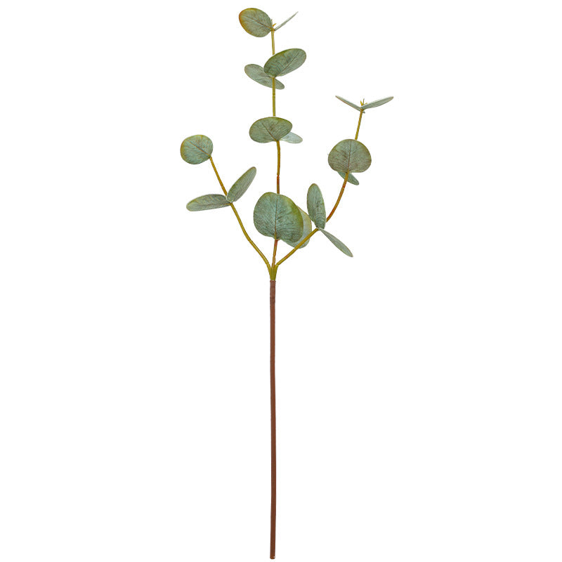 Single Stem 3-Prong Faux Eucalyptus - Perfect for Home and Hotel Decor, Elegant Floral Arrangements, and Fresh-Look Greenery for Wedding Events