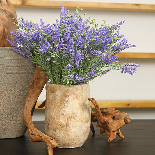 Stunning Artificial Lavender Floral Arrangement – Five-Head Faux Lavender for Rustic Home Décor and Elegant Living Room Centerpieces