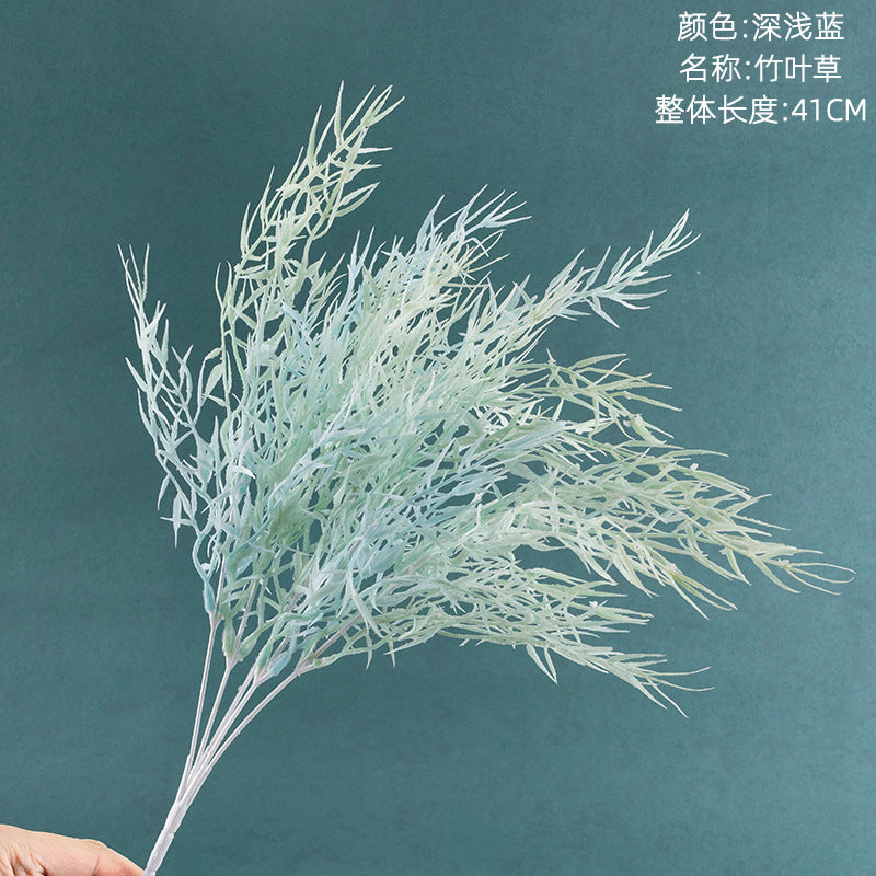 Elegant Bamboo Leaf Grass Faux Floral Arrangement for Home Decor – Perfect for Weddings, Bouquets, and Plant Walls – MW73771