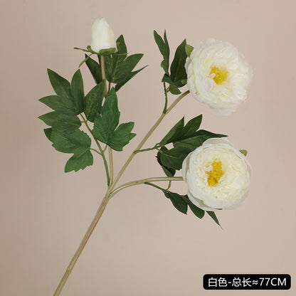 Realistic Silk Peony Flower Arrangement – Elegant Home Décor, Perfect for Modern Interior Styling, Photography Props, and Lasting Floral Accents