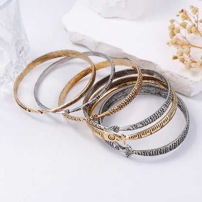 Chic Vintage-Inspired Luxury Multi-Layer Alloy Ocean Animal Fish Bracelets for Women – Unique Fashion Statement Accessory
