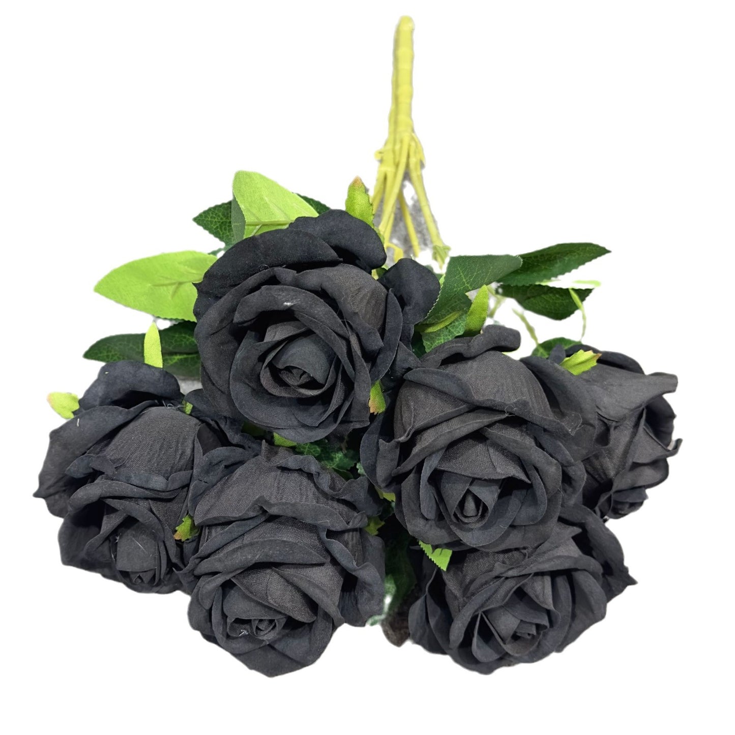 Realistic 7-Branch Velvet Rose Bouquet - Beautiful 7-Head Faux Flowers for Living Room and Wedding Decorations, Perfect Handheld Floral Arrangement