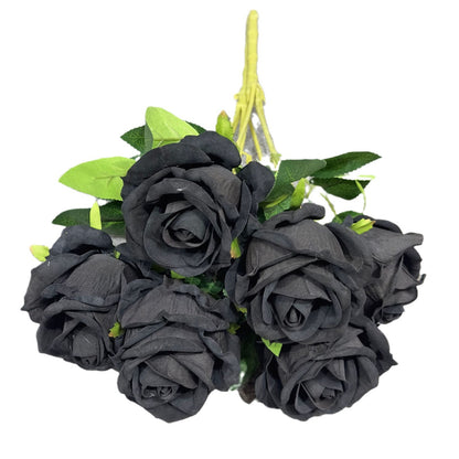 Realistic 7-Branch Velvet Rose Bouquet - Beautiful 7-Head Faux Flowers for Living Room and Wedding Decorations, Perfect Handheld Floral Arrangement