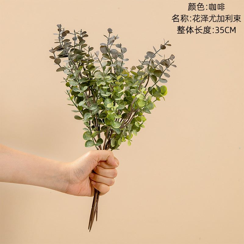 Realistic Money Leaf Eucalyptus Bouquet - Perfect for Home Decor, Weddings, and INS Aesthetic - Artificial Flowers MW04401