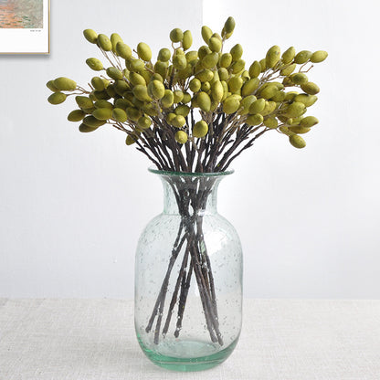 Realistic Mini Olive Branch Faux Flowers with Berries – Stylish Nordic Home Décor Accent for Your Living Room