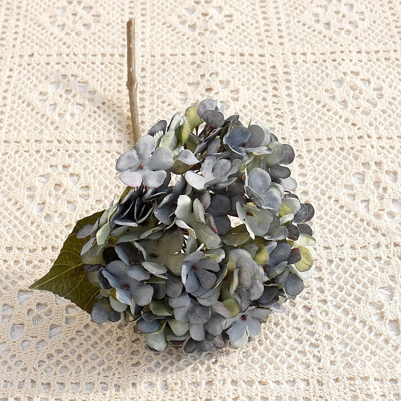 Miniature Autumn-Inspired Hydrangea Blooms - Realistic Faux Floral Arrangement for Home Decor and Wedding Decorations