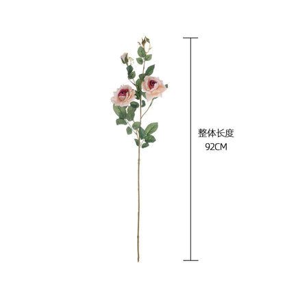 Realistic 3-Head Artificial Rose Bouquet for Wedding and Home Decor - Elegant Faux Floral Arrangement - Perfect for Events, Gift Giving, and Long-lasting Beauty MW19950