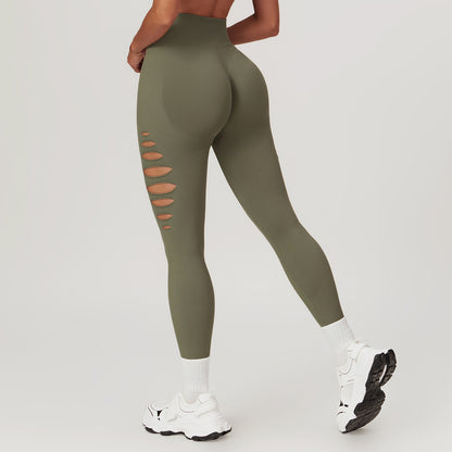 Seamless High Waisted Peach Butt Yoga Pants Women's Fitness Leggings for Running and Activewear Style 7711