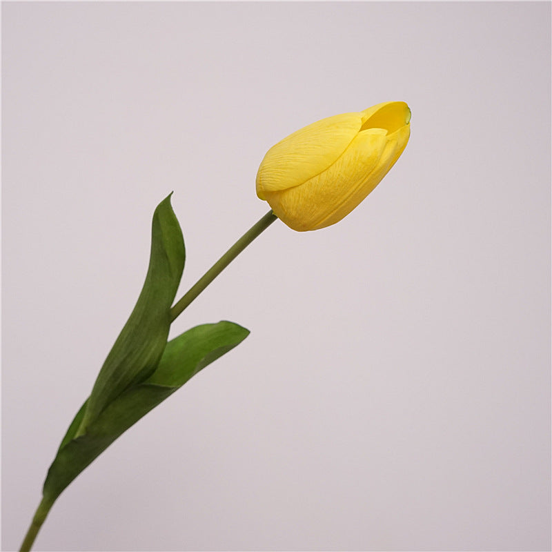 Realistic Touch Moisture-Proof Single Stem Artificial Tulip - Perfect for Home Decor, Dining Table Centerpieces, and Wedding Floral Arrangements