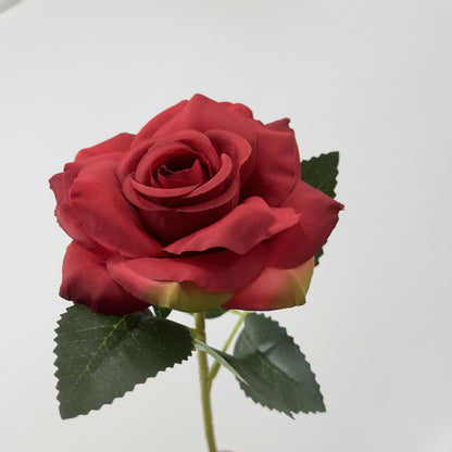 Realistic Single Stem Diamond Rose - Artificial Flower for Home Decor, Wedding Props, and Photography Arrangements