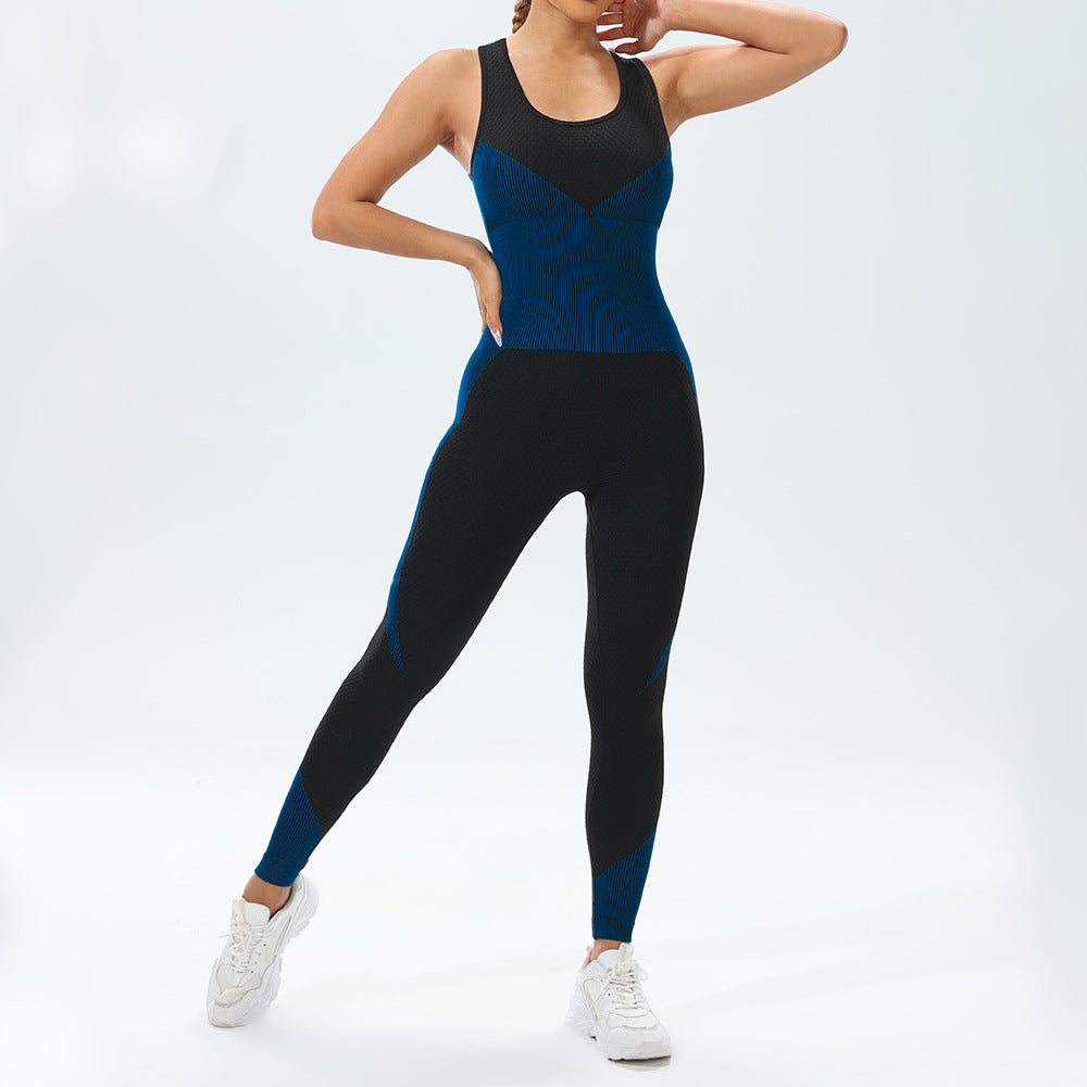 Seamless Knitted Yoga Pants with Cross Back Design for Women for Running Workout and Yoga Comfortable Activewear Bodysuit