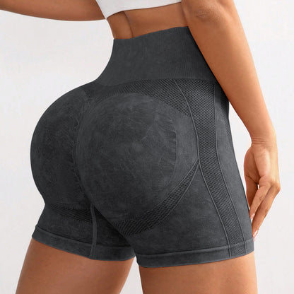 High Waisted Peach Butt Scrunch Short Yoga Pants for Women Sand Washed Three Quarter Workout Shorts for Outdoor Fitness and Comfort