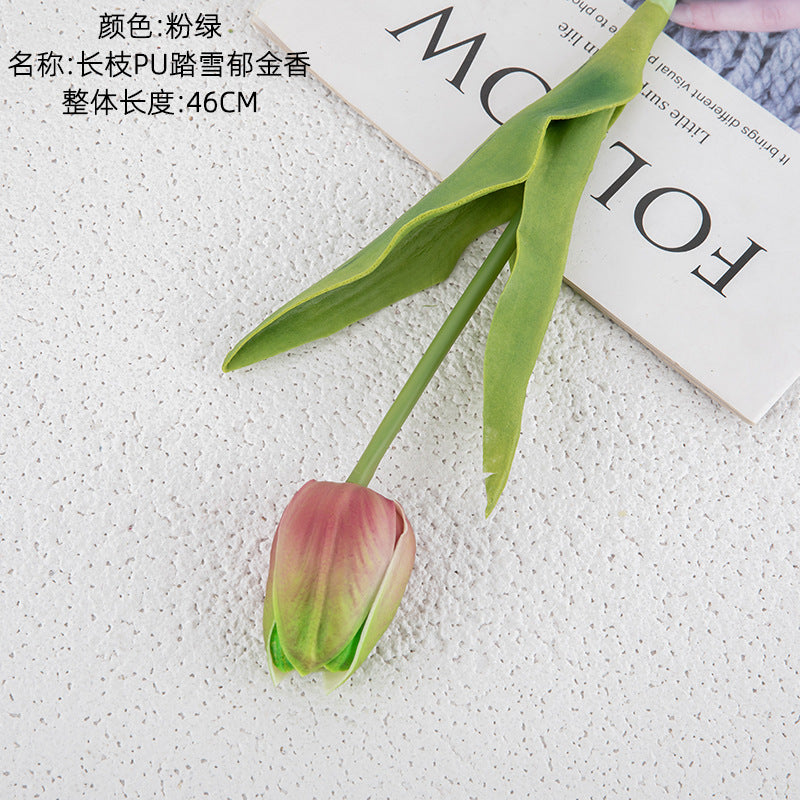 Elegant PU Tulip Artificial Flowers for Home Decor and Wedding Bouquets - Gorgeous and Realistic Design | Perfect for Special Occasions | Model MW54102