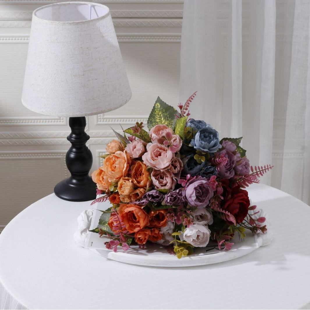 Stunning Faux Peony Floral Arrangement for Home & Wedding Decor - Elegant Artificial Flowers for Garden and Event Styling