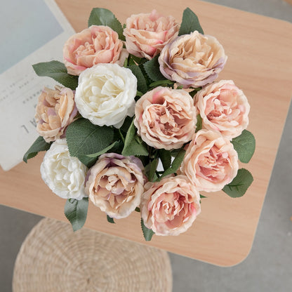 Elegant Artificial Night Rose - Luxurious Faux Floral Decoration for Home and Wedding Celebrations - Model GF15423