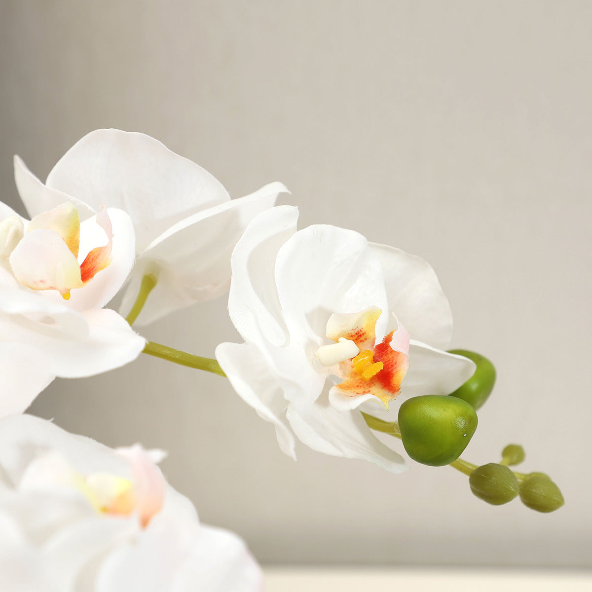 Luxurious Touch and Moisture-Lock Faux Orchid Flowers - Elegant Home Decor for Living Room & Dining Table Centerpieces