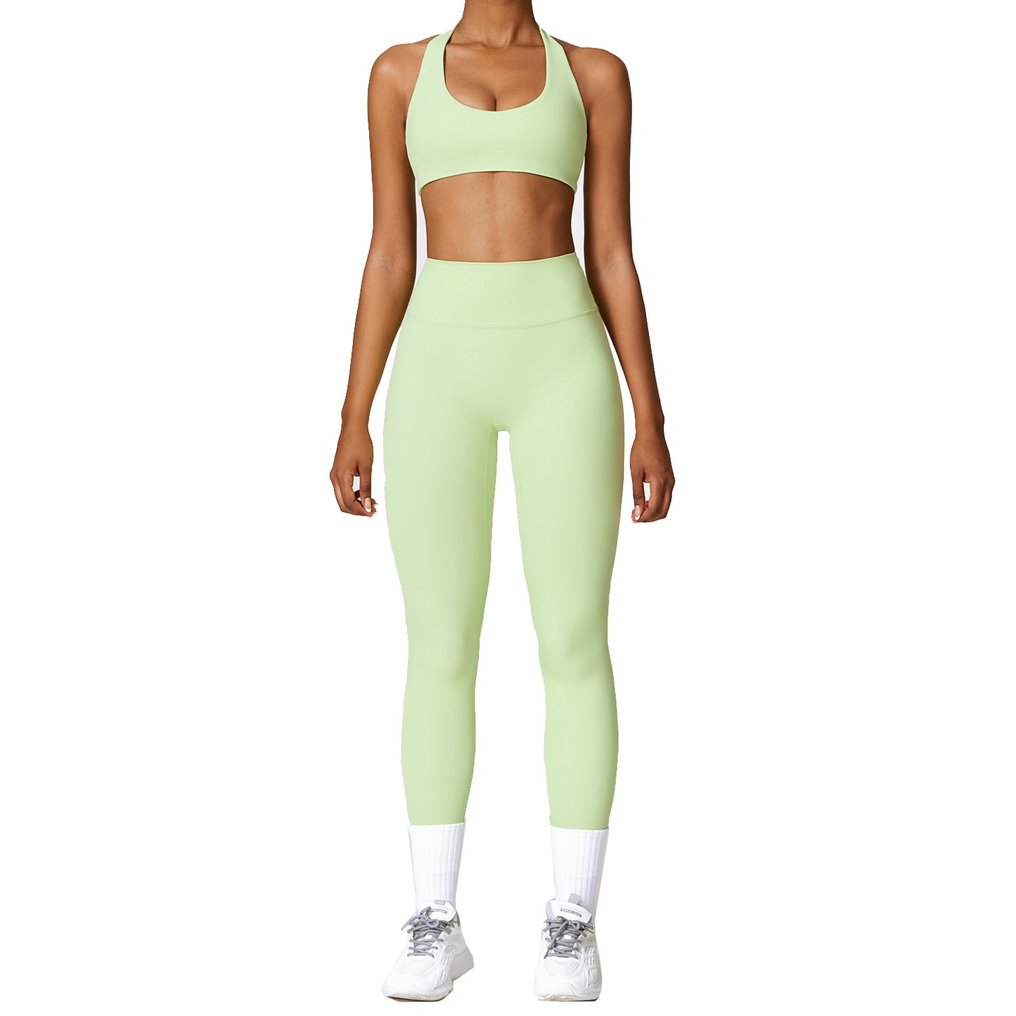 High Performance Women's Yoga Outfit Set Pilates Fitness Apparel with Supportive Design Shock Resistance Model 8505