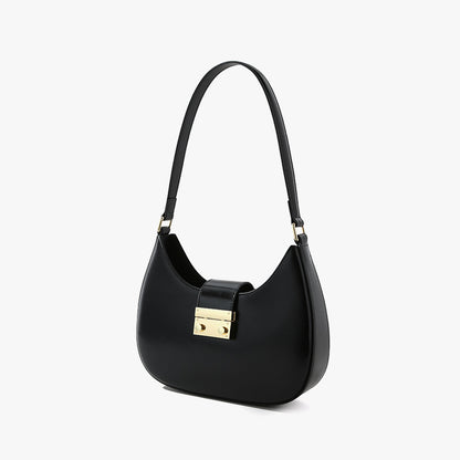 Chic Genuine Leather Women's Shoulder Bag for Fall and Winter High End Commuter Dumpling Bag Unique Handheld Design for Everyday Use